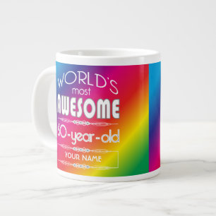Taza De Café Gigante 60.o Arco iris fabuloso de los mundos del
