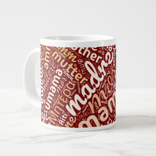 Taza De Café Gigante 60 palabras para 'Madre' en diferentes idiomas