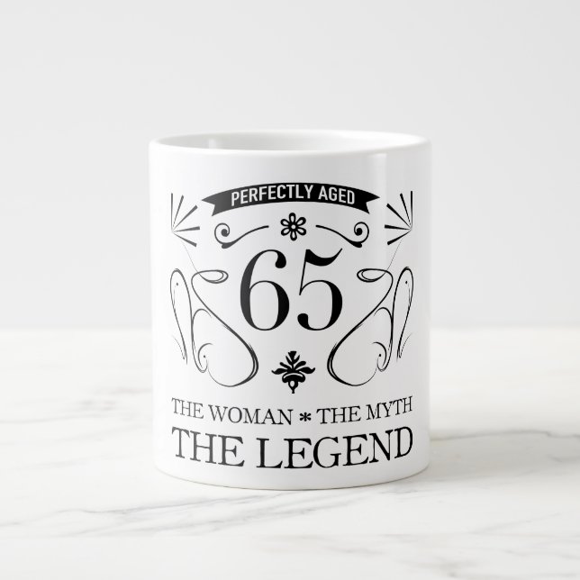 Taza De Café Gigante 65.º Cumpleaños De Las Mujeres (Frente)