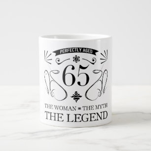 Taza De Café Gigante 65.o Cumpleaños para las mujeres