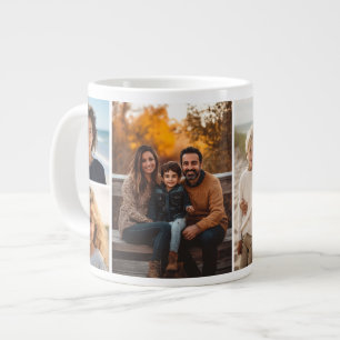 Taza De Café Gigante 6 Colage de Fotos - Fondo Blanco Moderno y Minimal