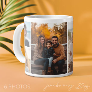 Taza De Café Gigante 6 Colage de Fotos - Fondo Blanco Moderno y Minimal