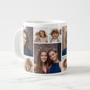 Taza De Café Gigante 6 Colaje de Fotos - Mismo Colaje en Ambos Lados