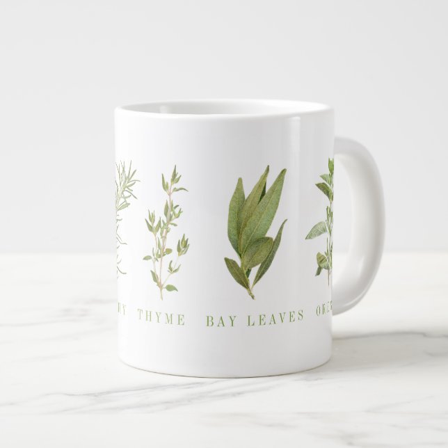 Taza De Café Gigante 6 FRESCO HERBS Big Mug (Derecha)