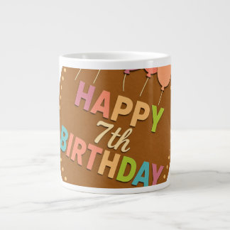 Taza De Café Gigante 7º feliz cumpleaños