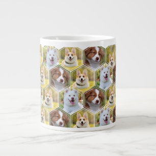 Taza De Café Gigante 7 Collage de fotos Hexagon Coffee Mug