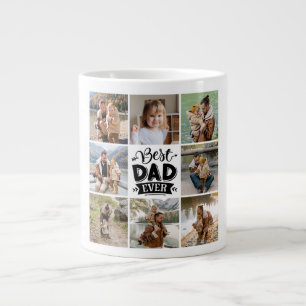 Taza De Café Gigante 8 Collages de fotos Feliz Día del Padre Mejor Papá