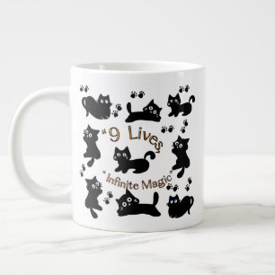 Taza De Café Gigante 9 vida magia infinita