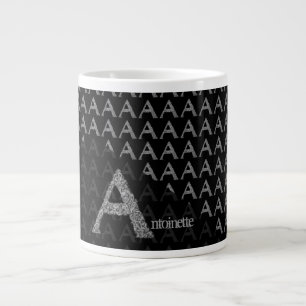 Taza De Café Gigante A - El alfabeto de Falck (plateado)