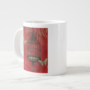 Taza De Café Gigante Abeja decorativa con mariposas