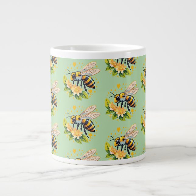 Taza De Café Gigante abeja melífera europea (Frente)