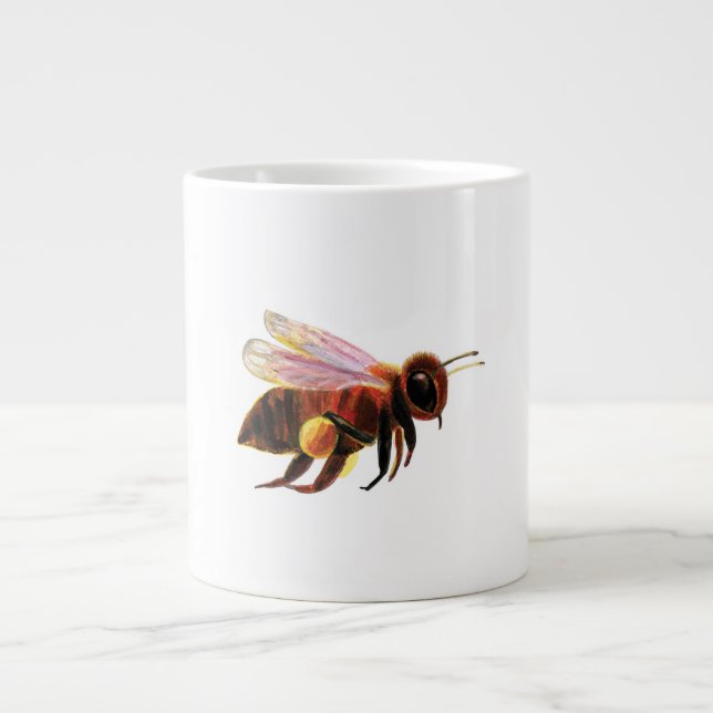 Taza De Café Gigante Abeja volando (Frente)