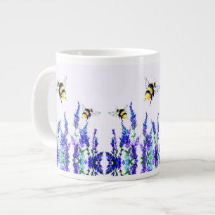Taza De Café Gigante Abejas voladoras de primavera café Mug