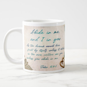 Taza De Café Gigante Abide a mi fructífera revista de arte por la fe