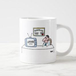Taza De Café Gigante Abogado inmobiliario Personalizado de ley de liber