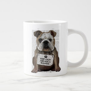 Taza De Café Gigante Abrazo de Bulldog