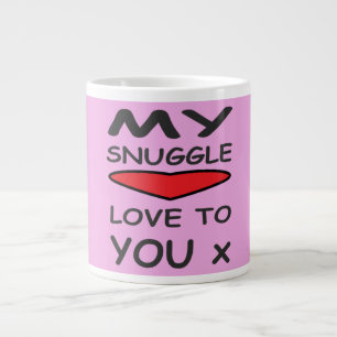 Taza De Café Gigante Abrazos de mensajes de amor con diseño