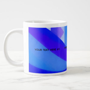 Taza De Café Gigante Abstracción geométrica de onda azul