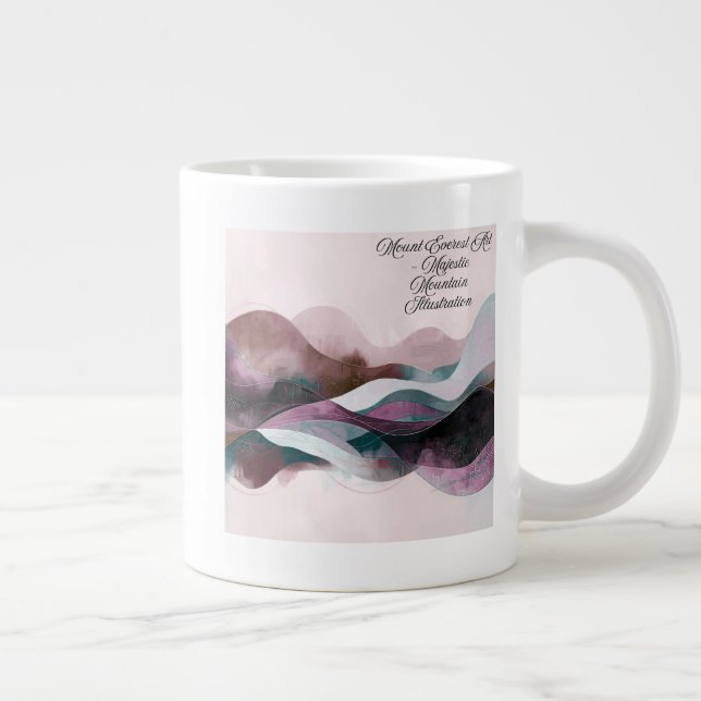Taza De Café Gigante Abstract Art Design | Modern Minimalist (Derecha)