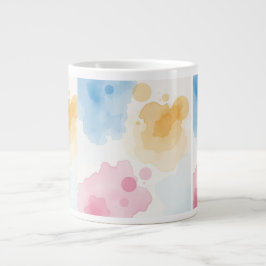 Taza De Café Gigante Abstract Watercolor Drippy Pastel Aesthetic Mug