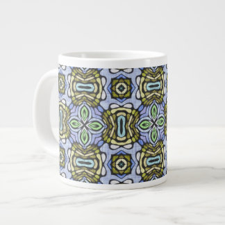 Taza De Café Gigante Abstracto geométrico de Damasco Tribal Celta Artís