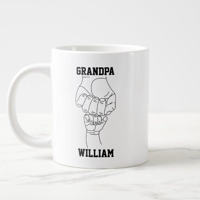 Taza De Café Gigante Abuelo de abuelo personalizado (Izquierda)