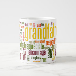 Taza De Café Gigante Abuelo Word Cloud Mug