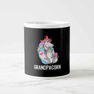Taza De Café Gigante Abuelo Y Abuelo De Unicornio