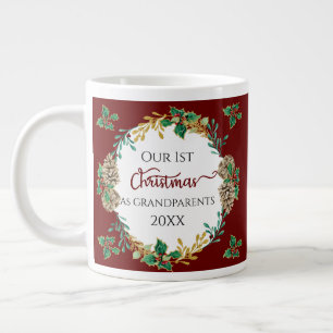 Taza De Café Gigante Abuelos, primeros Navidades. Foto de Holly Pine Co