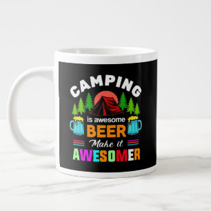 Taza De Café Gigante Acampar es cerveza impresionante Hazlo más impresi