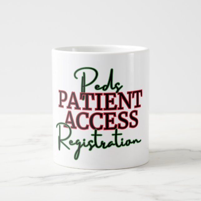 Taza De Café Gigante Acceso de pacientes con pediatría (Frente)