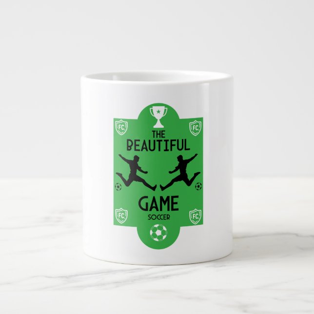 Taza De Café Gigante Accesorios de fútbol (Frente)