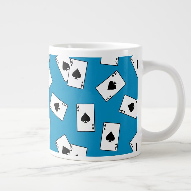 Taza De Café Gigante Ace Of Spades Poker Blackjack Casino Gamer (Derecha)
