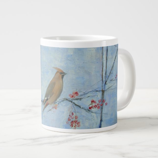 Taza De Café Gigante Aceite del Waxwing 2013 en lona (Derecha)