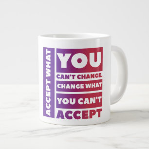 Taza De Café Gigante Aceptar - Gift Jumbo Mug