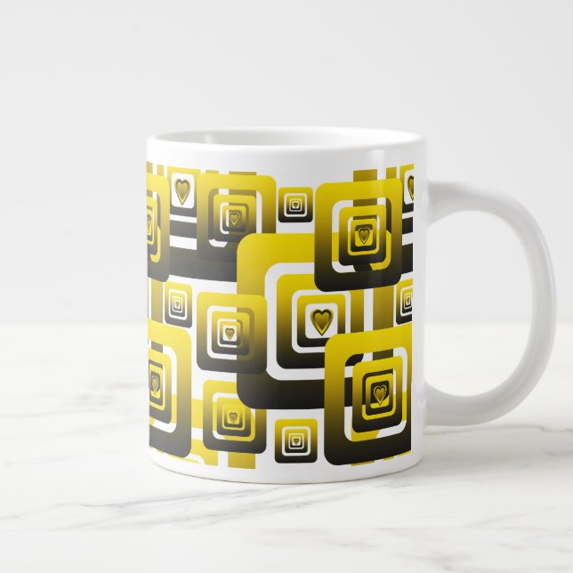 Taza De Café Gigante Activate My Heart Pattern (Derecha)