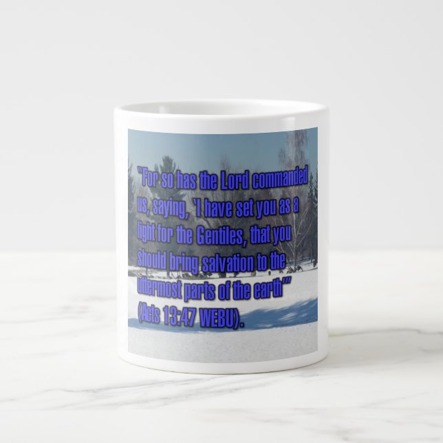 Taza De Café Gigante Actos 13:47 WEBU Mug (Frente)