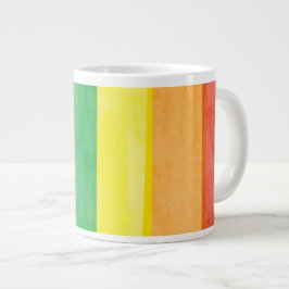 Taza De Café Gigante Acuarelas Arcoíris Orgullo