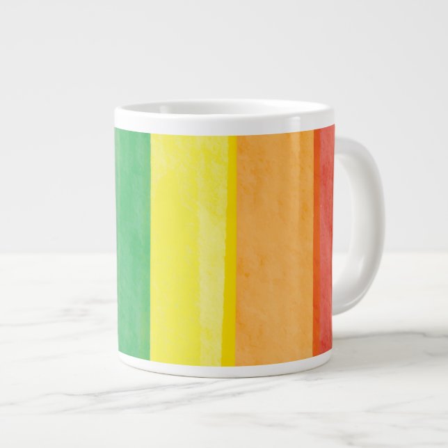 Taza De Café Gigante Acuarelas Arcoíris Orgullo (Derecha)