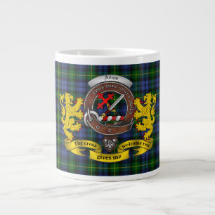 Taza De Café Gigante Adam Clan Badge & Tartan Jumbo Mug