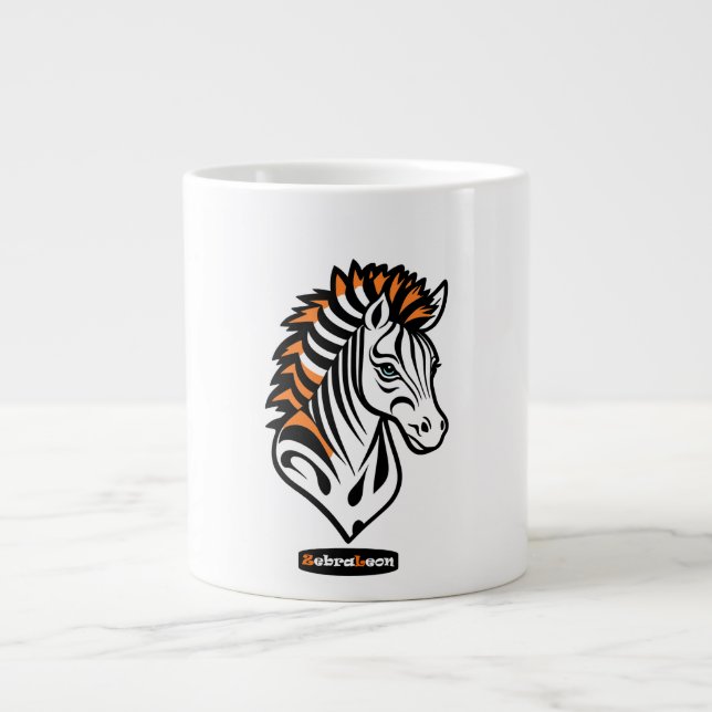 Taza De Café Gigante Adaptives ZebraLeon - Illustration mit Text (Frente)