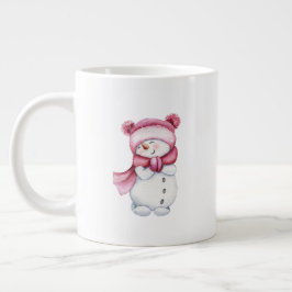 Taza De Café Gigante Adorable Snowman Mug