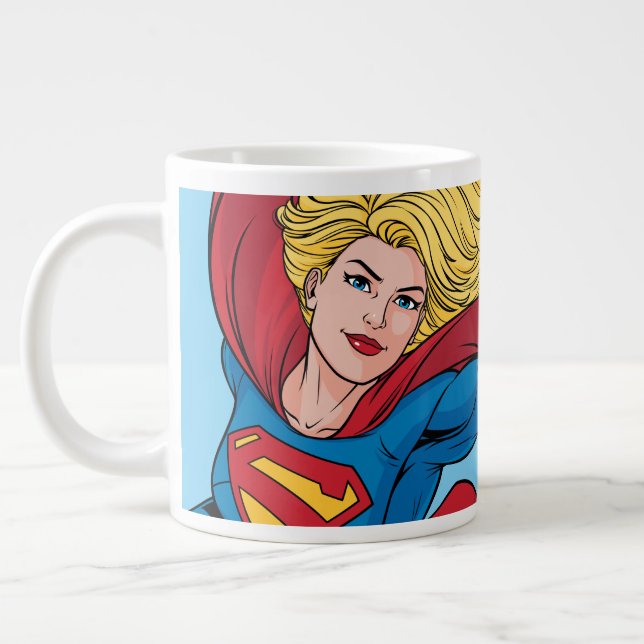 Taza De Café Gigante Adorable Supergirl Stance (Izquierda)