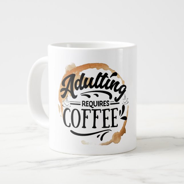 TAZA DE CAFÉ GIGANTE ADULTO REQUIERE AMOR AL CAFÉ (Izquierda)