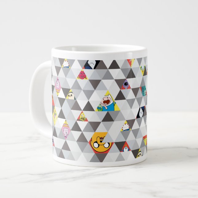 Taza De Café Gigante Adventure Time | Triangular Character Pattern (Izquierda)