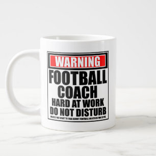 Taza De Café Gigante Advertencia: El entrenador de fútbol que trabaja d