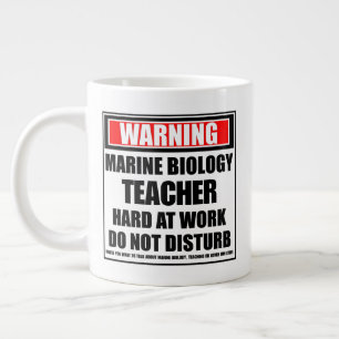 Taza De Café Gigante Advertencia: El profesor de biología marina trabaj