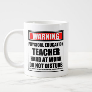 Taza De Café Gigante Advertencia: El profesor de educación física traba