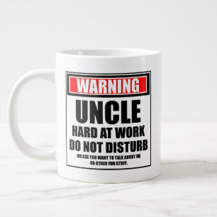 Taza De Café Gigante Advertencia El Tío Duro En El Trabajo No Molesta