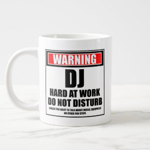 Taza De Café Gigante Advertir al DJ duramente en el trabajo no molestar